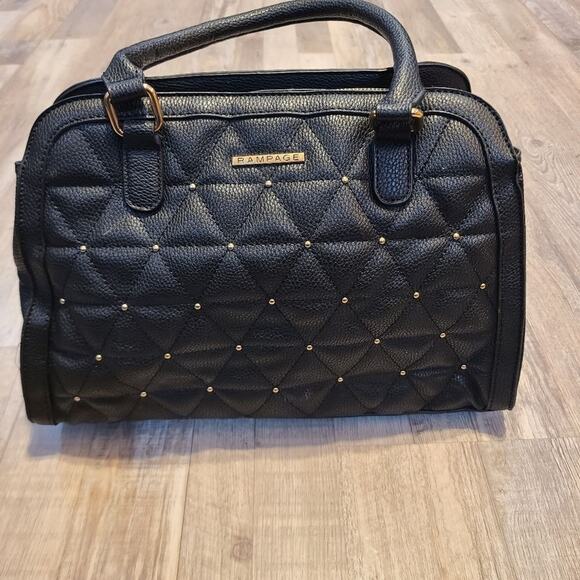 𝅺Rampage women's black studded shoulder bag - Picture 1 of 13